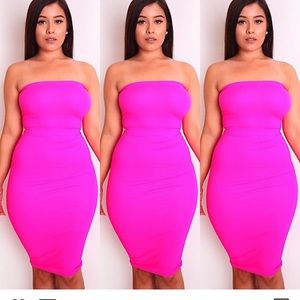 Babes and Felines Two Piece Skirt Set Hot Pink NWT